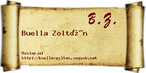 Buella Zoltán névjegykártya